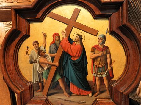 The good friday liturgy was repeated at 3 pm and. Shameless Popery: The Second Station: Jesus Takes Up His Cross