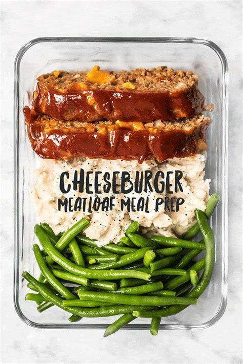 You'll find keto dinners like chicken, pizza, casseroles. Cheeseburger Meatloaf Meal Prep | Dinner meal prep, Meal prep clean eating, Meals