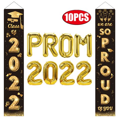 Autrucker 10 Pcs Graduation Party Decorations 2022 32in Prom 2022