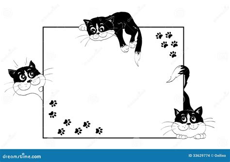 Frame With Cheerful Kittens Stock Vector Illustration Of Animal