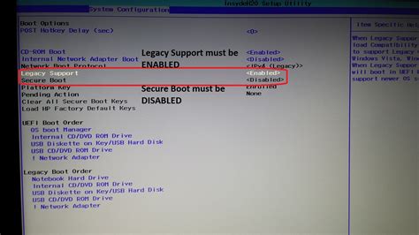 For example, the bios is where you change your first boot device. Solved: Different BIOS the InsydeH20. - HP Support Forum - 4547530