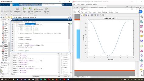 How To Generate Code And Save The File As M Files In Matlab Youtube