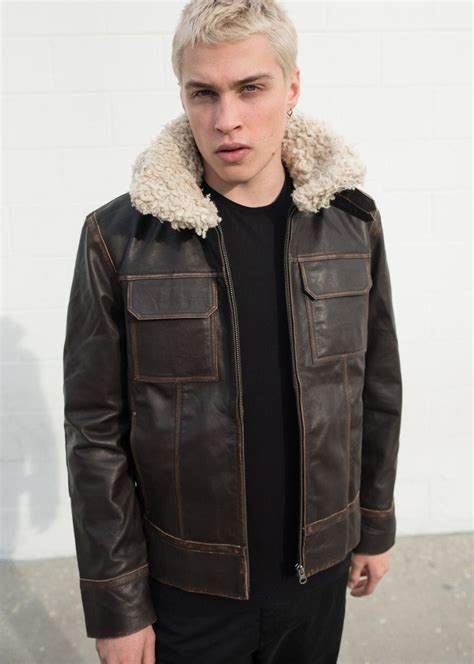 Buy Men's Aviator Han Solo Hoth Shearling Fashion Leather Jacket – Luca