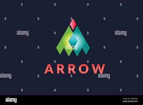 Vector Arrow Logo Design Colorful Arrow In 3 Dimensional Graphic