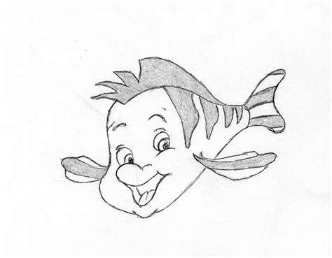 Flounder Little Mermaid Drawing At Getdrawings Free Download