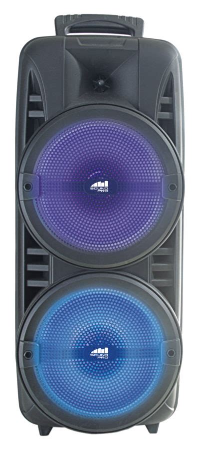 Portable Dual 8″ Wireless Party Speakers With Disco Lights Naxa
