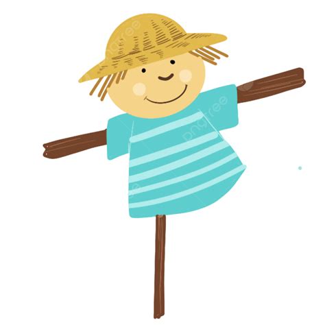 Fresh And Lovely Scarecrow Illustration Cute Scarecrow Painting Png