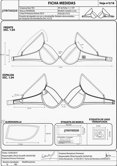 fichas tecnicas lenceria f86