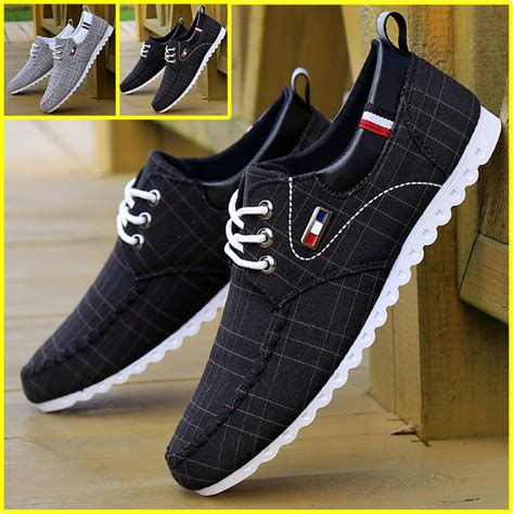 New Mens Breathable Loafers Non Slip Casual Shoes Comfy Flat Shoes
