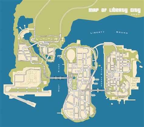 Map Of Liberty City With Street Names By Roset03 On Deviantart