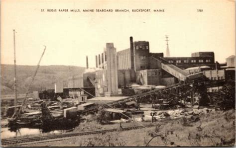 Regis Paper Mills Maine Seaboard Branch Bucksport Postcard Unp Db Ebay