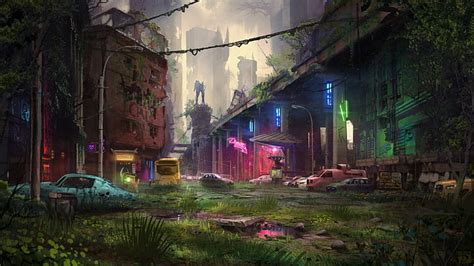 Hd Wallpaper Sci Fi Post Apocalyptic City Ruin Wallpaper Flare