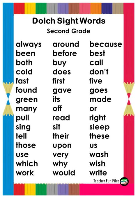 Dolce Word List Kindergarten
