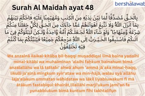 Lengkap Surah Al Maidah Ayat 48 Arab Latin Dan Artinya Surat