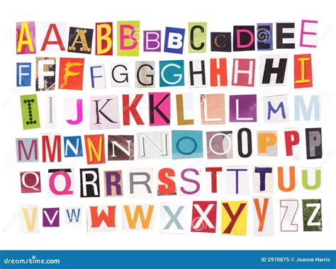Alphabet Magazine Cutouts Stock Image Image Of Capitals Spelling