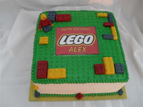 Lego Birthday Cake Idea Can Use Sheet Cake And Real Legos And