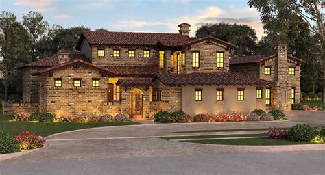 Plan 36522tx 4 Bed Tuscan Masterpiece With Courtyard Castle House