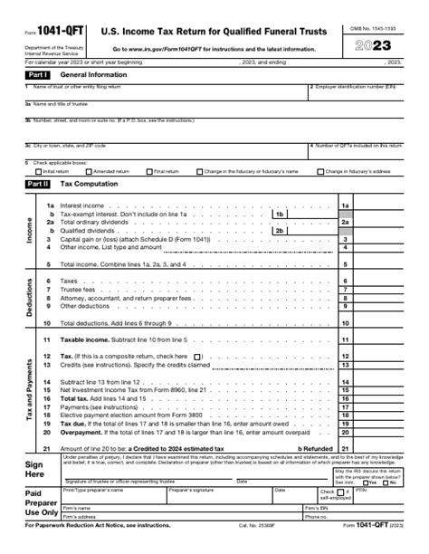Irs Form 1041 Qft Download Fillable Pdf Or Fill Online Us Income Tax