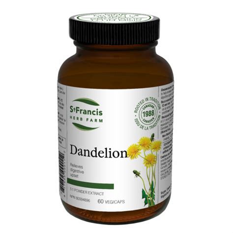 Dandelion Capsules St Francis Herb Farm