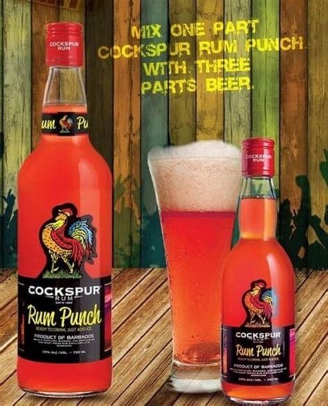 cockspur rum punch ready to drink straight from the tropical island of barbados intouch rugby