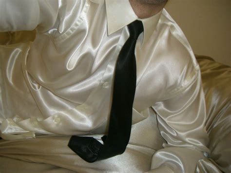 Pin By Brett Hanft On Satin And Silk Clad Men Satin Shirt Men Satin