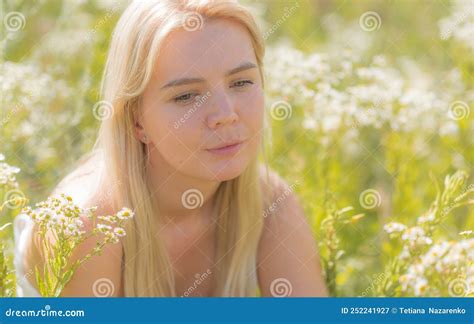 cute blonde girl with fresh skin outdoor portrait stock image image of cute dermatology