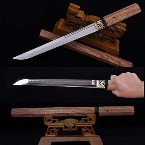 High Quality Japanese Tanto Sword Clay Tempered Full Tang Blade