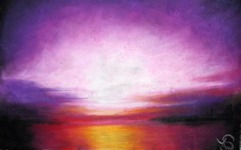 Purple Sunset Art Art Painting By Twinktrin On Deviantart