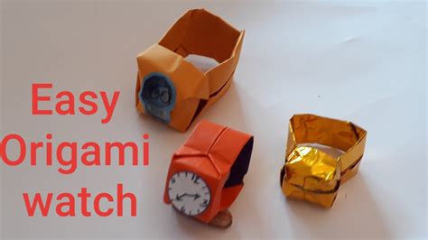 Easy Paper Crafts Without Glue And Scissors Ll Origami Watch Easy Youtube