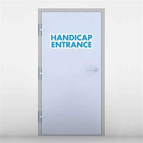 Handicap Entrance Door Graphic Sticker Genius