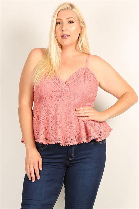Plus Size Lace Sleeveless Top Id Cc54306 Dy2008p T Id 54306