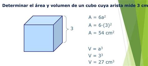Calcular El Area Y El Volumen De Un Cubo De 2m De Arista Brainlylat