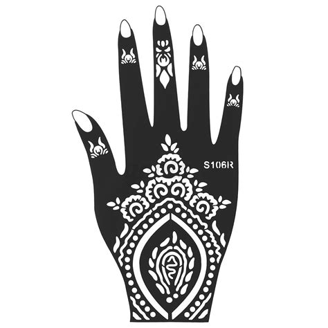 New 2016 India Henna Temporary Tattoo Hand Stencil Stickers Body Art