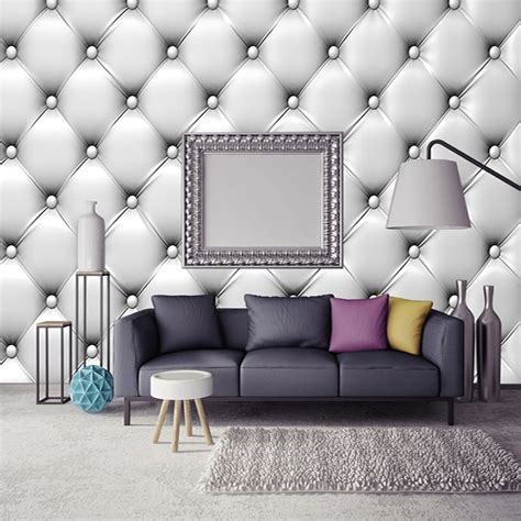 Modern Simple Soft Pack 3d Stereo Relief Mural Wallpaper