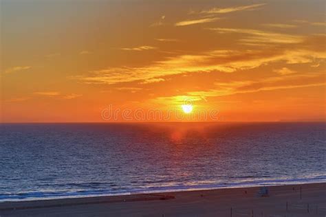 The Pacific Ocean Is During Sunset Stock Image Image Of Landscape