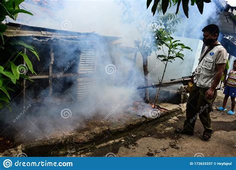 Smoke Fogging By To Kill Dengue Aedes Aegypti Mosquito Editorial