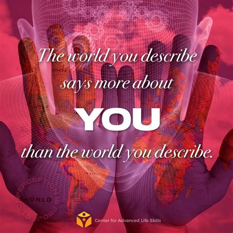 The World You Describe Says More About You Than The World You Describe Perception Is Projection