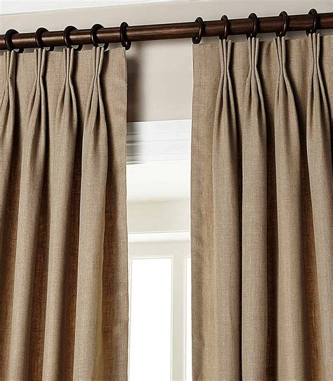100 Linen Pinch Pleated Lined Window Curtain Panel Drape
