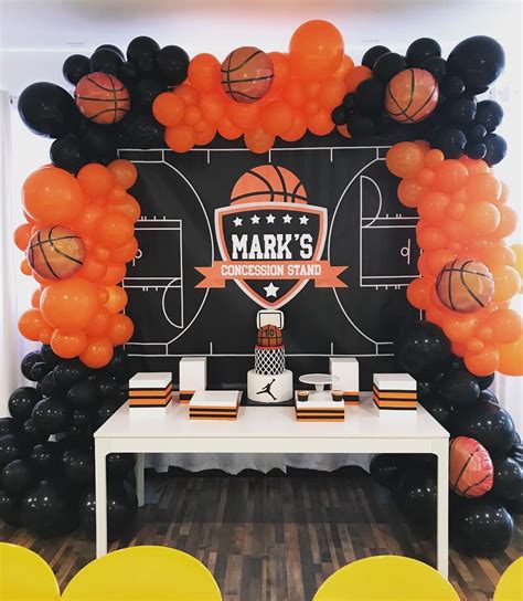 Basketball Theme Full Arch 🏀🏀🏀 Balloondecoration Partydecorations Beaut Basketball Themed