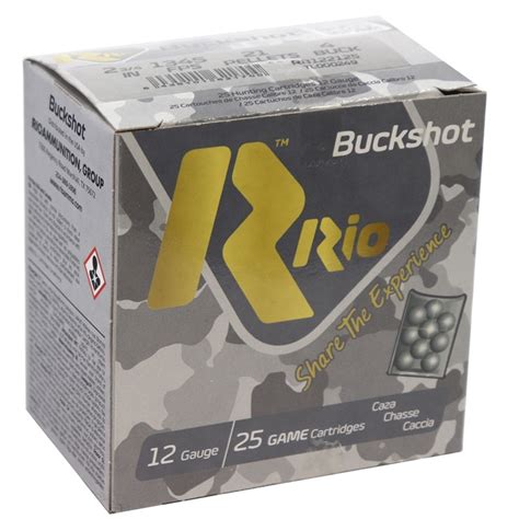 Rio Royal Buck 12 Gauge Ammo 2 34 21p 4 Buckshot 250 Rounds Ammo Deals