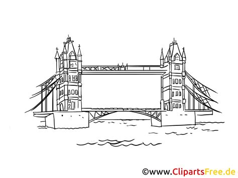 Tower Bridge In London Afbeelding Tekening Gratis Clipart
