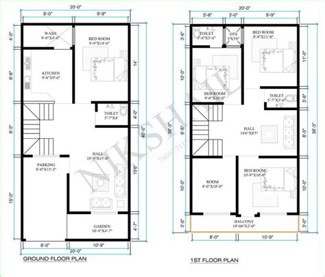 20x40 House Plan With 3d Elevation By Nikshail 20x40 House Plans