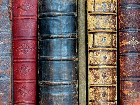 Gorgeous Aged Spines Of Leather Books Book Spine Antique Books Old