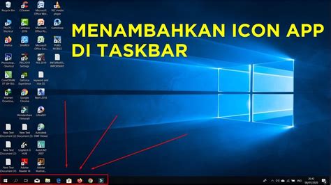 Cara Menampilkan Icon Di Taskbar Windows 10 Youtube