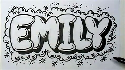 Find a style that fits you. How to Graffiti Letters - Write Emily in Bubble Letters ...