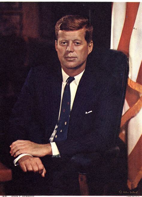 President John F Kennedy Color Photo 1961 63 John F Kennedy