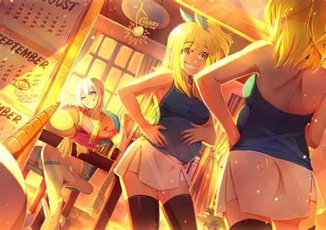 Lucy Heartfilia And Lisanna Strauss Fairy Tail Drawn By Cherry In The