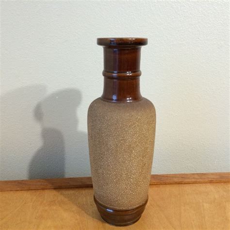 Royal Haeger Vase From Dundee Illinois Brown Pottery Vase Snake Skin