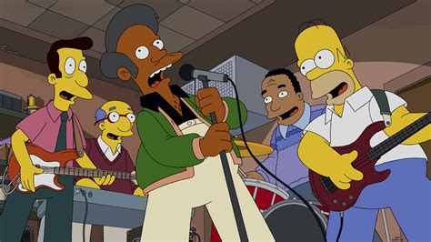 Homer Takes Up The Bass Guitar And Forms A Cover Band With Some Of The