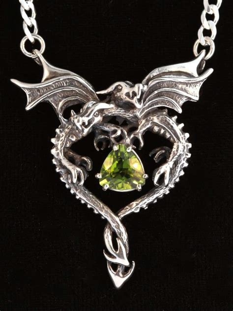 Dragon Necklace Silver Dragon Heart Pendant With Amethyst Etsy